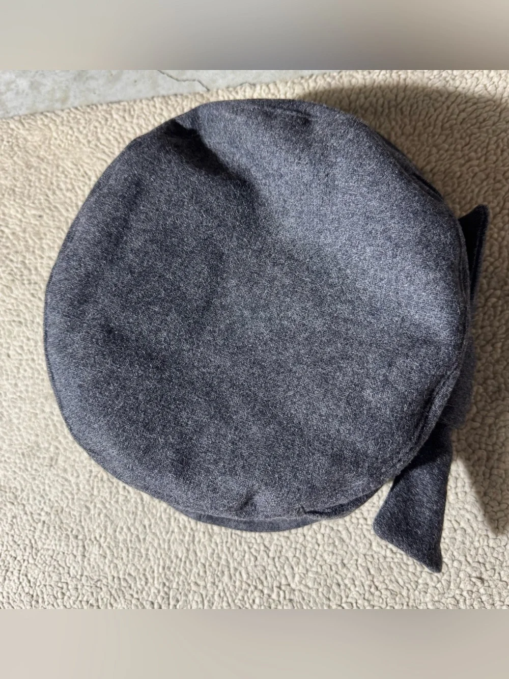 Victorian Trading Co Hat Womens OS Gray Wool Blend‎ Lined Bow Accent Fancy Cap